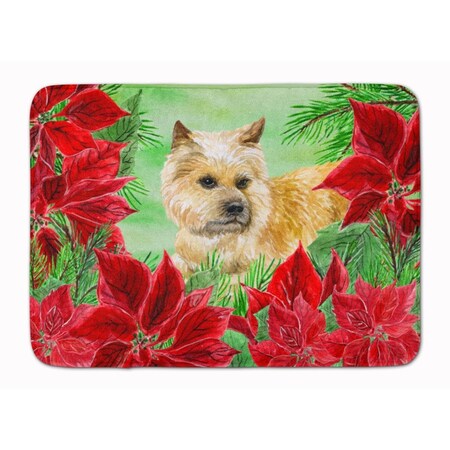 Carolines Treasures Cairn Terrier Poinsettas Machine Washable Memory Foam Mat CK1338RUG